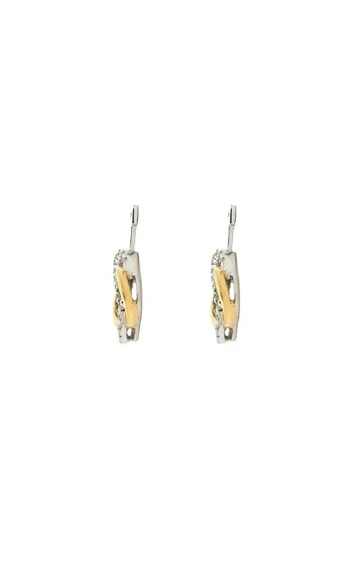 18K WHITE AND YELLOW GOLD CONVERTIBLE EARRING JACKETS  G6901