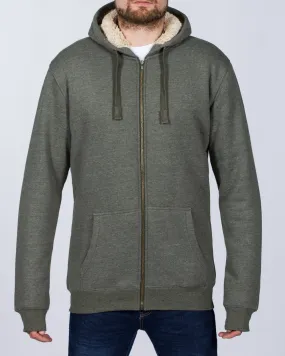 2t Zip Up Tall Sherpa Hoodie (khaki marl)