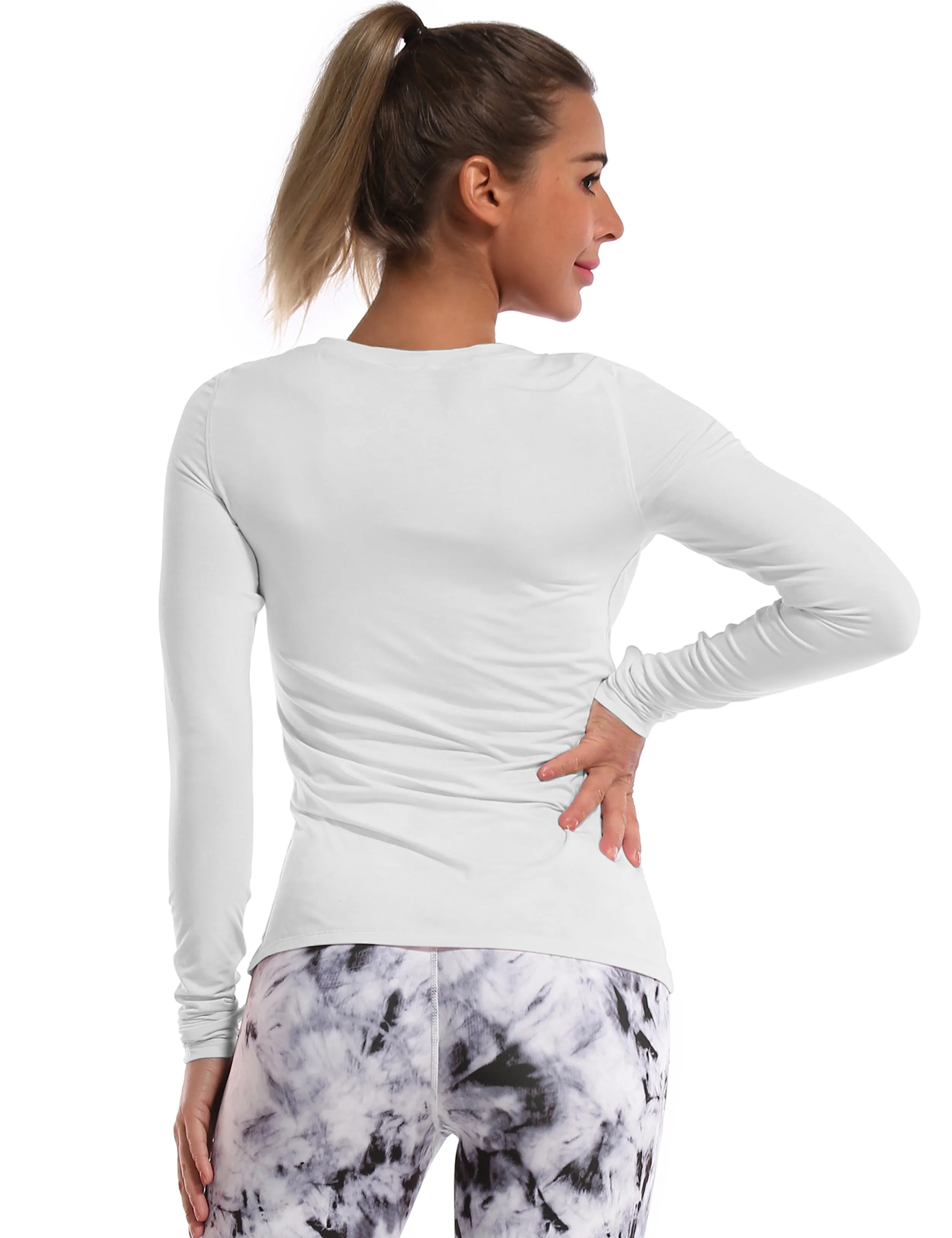 Athlete Long Sleeve Tops lightgray_yoga