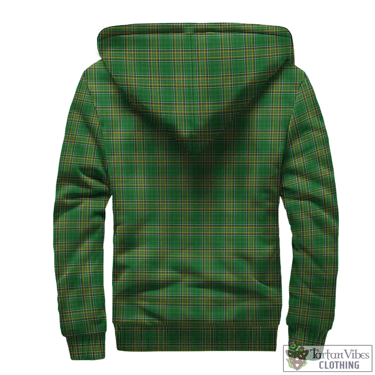 Barrington Irish Clan Tartan Sherpa Hoodie with Coat of Arms