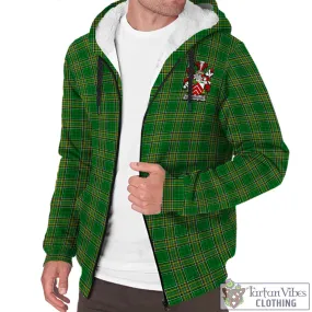 Barrington Irish Clan Tartan Sherpa Hoodie with Coat of Arms