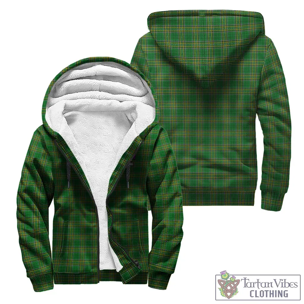 Begg Irish Clan Tartan Sherpa Hoodie with Coat of Arms