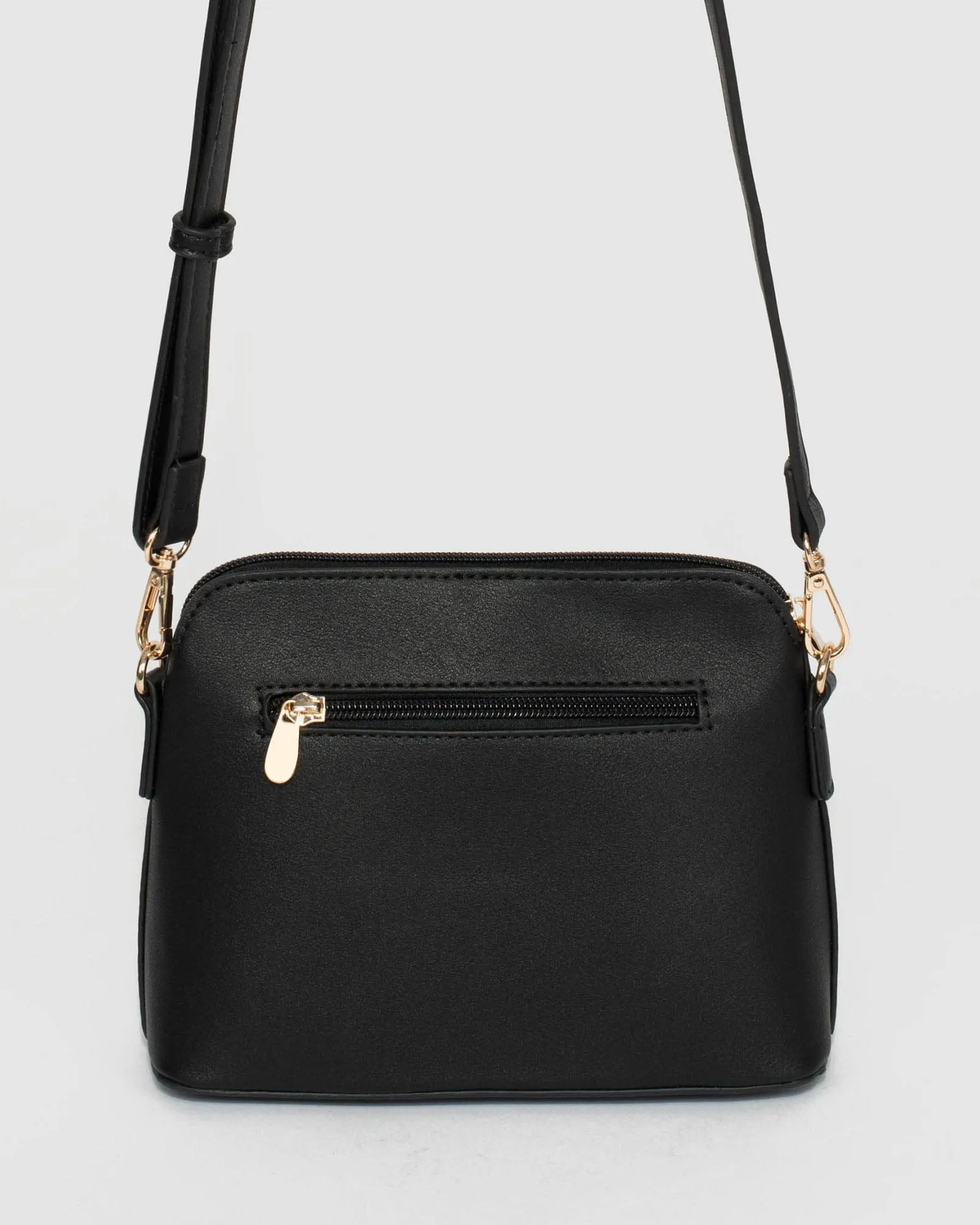 Black Embroidered Star Crossbody Bag