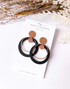 Black Round Ring Drops