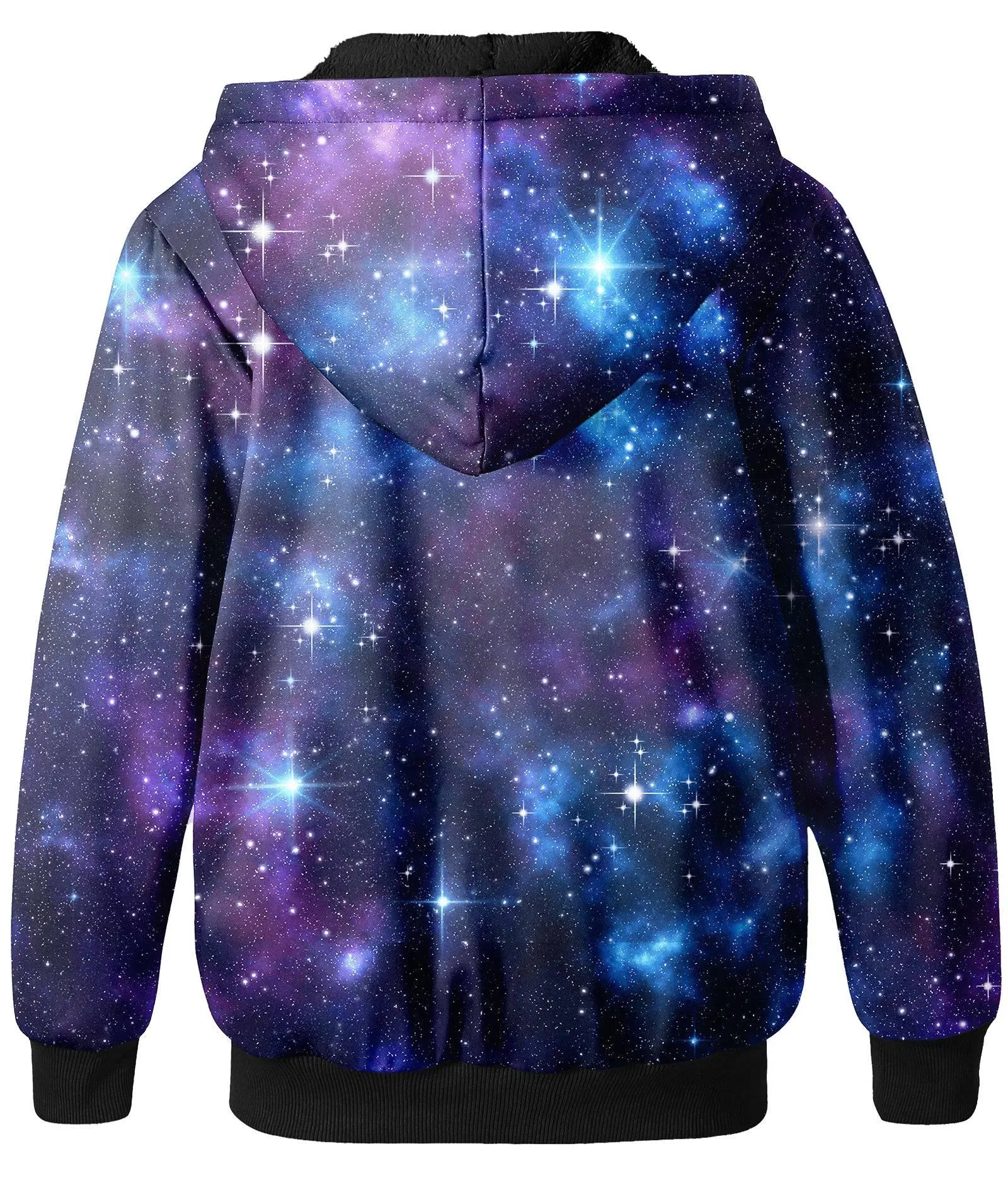 Boy's Realistic Galaxy Printed Fleece Hoodie-ZPK007294