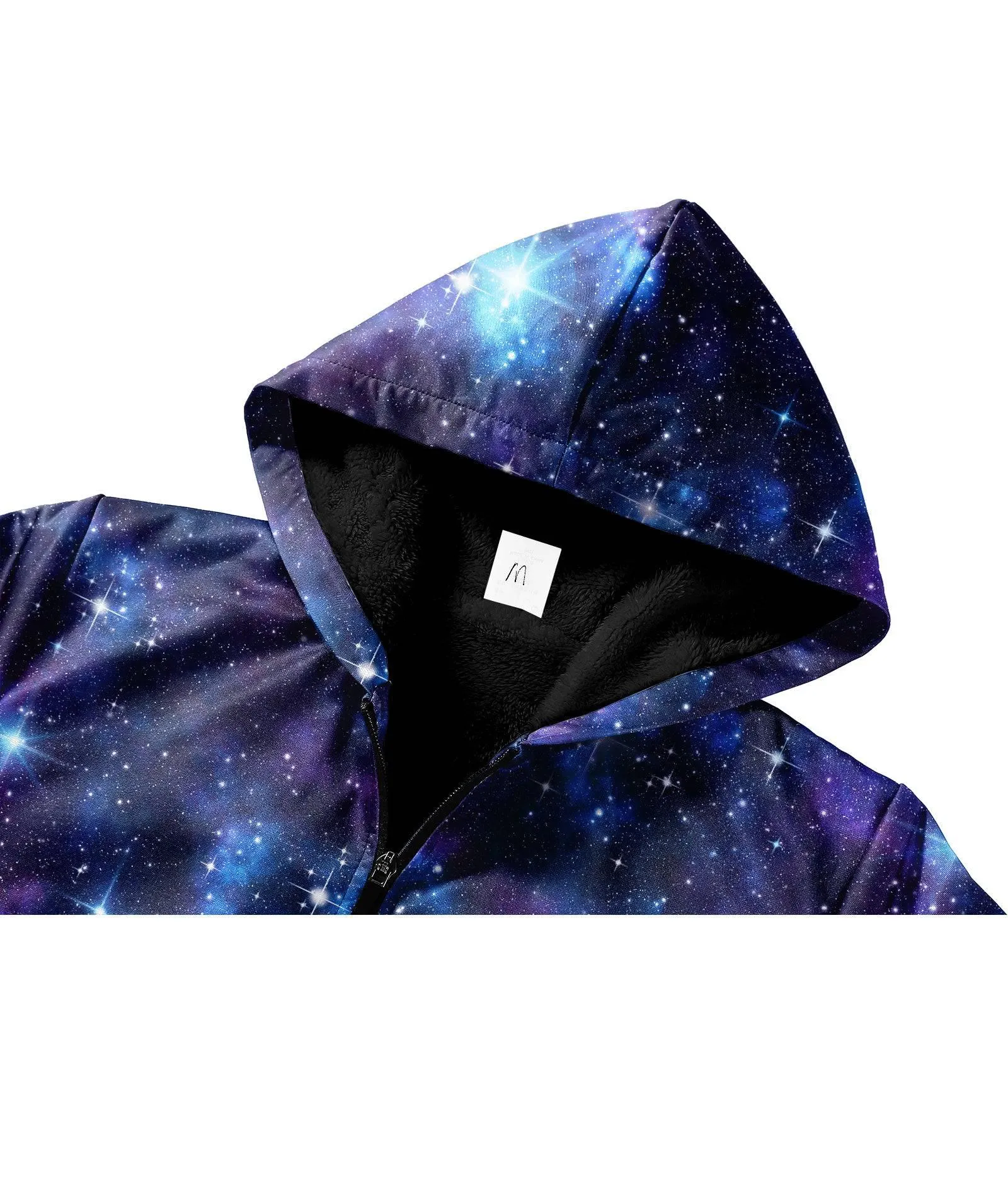 Boy's Realistic Galaxy Printed Fleece Hoodie-ZPK007294