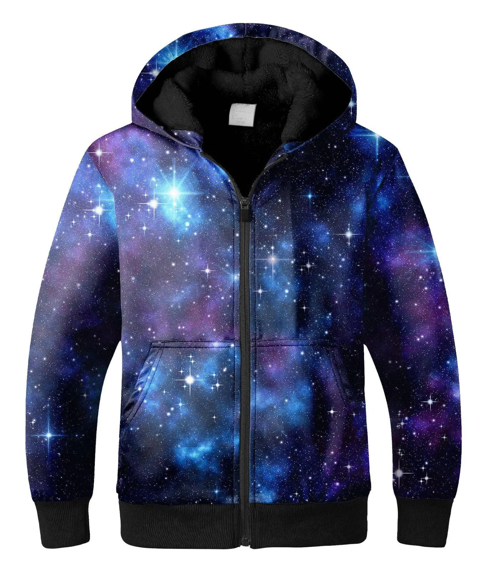 Boy's Realistic Galaxy Printed Fleece Hoodie-ZPK007294