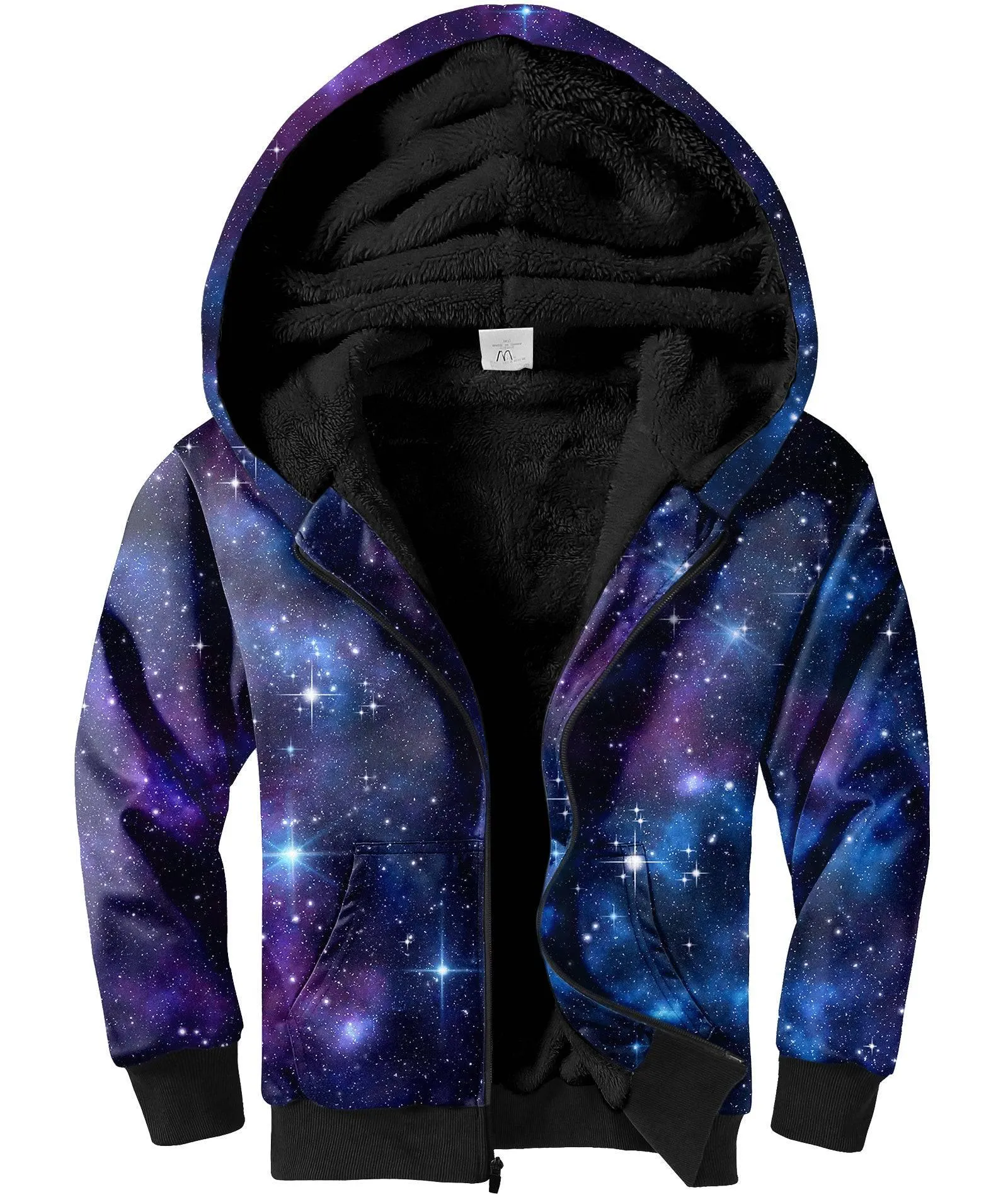 Boy's Realistic Galaxy Printed Fleece Hoodie-ZPK007294