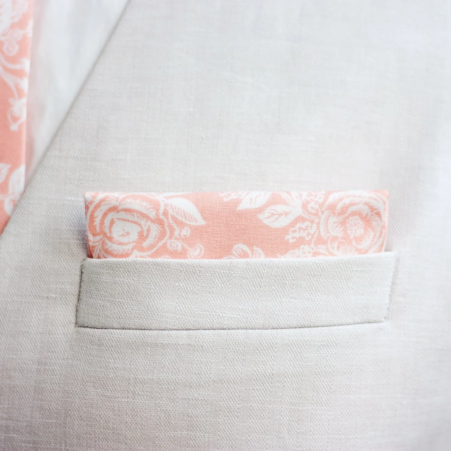 Classic Hair Bow Clip Or Headband / Peach Toile