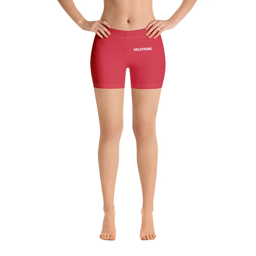 ELEVATED ESSENTIALS, SLIM AND SCULPT SHORTS RETRO RED