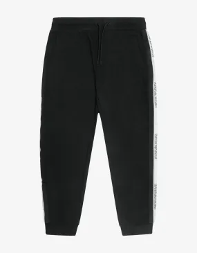 Emporio Armani Black Logo Band Sweat Pants