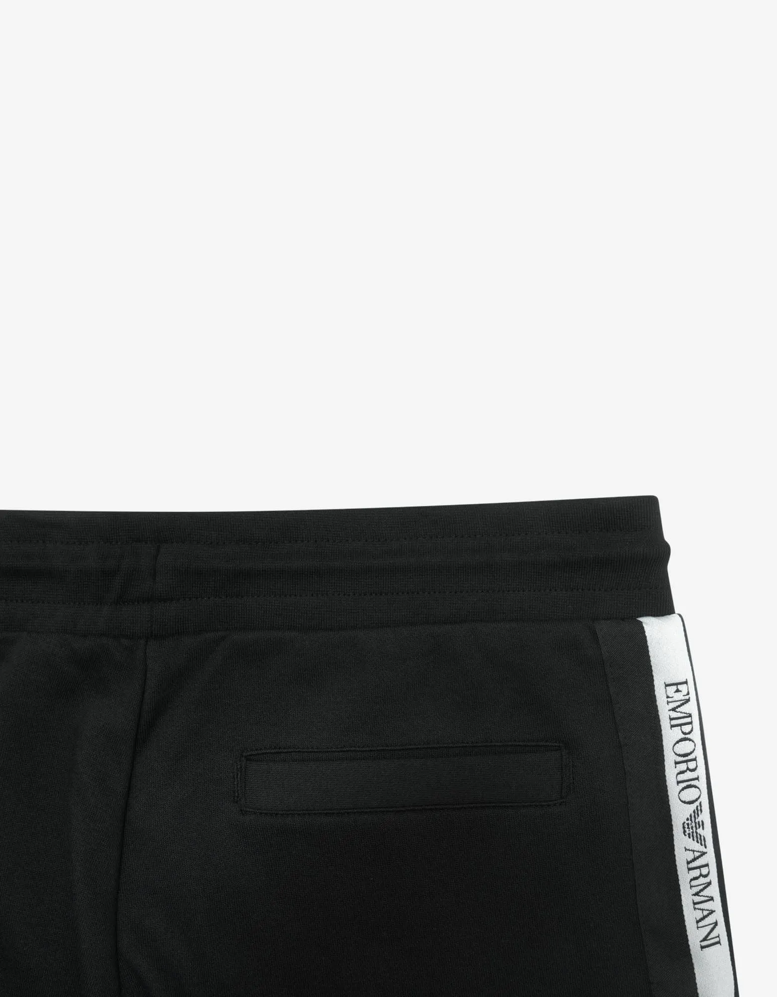 Emporio Armani Black Logo Band Sweat Pants