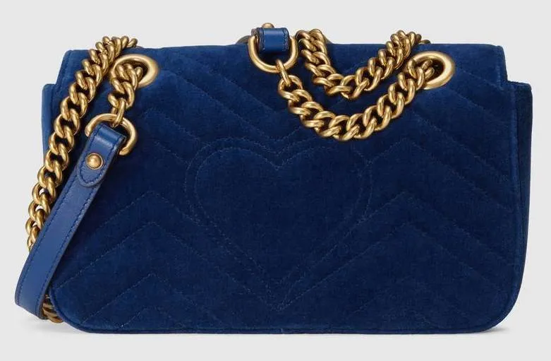 GG Marmont Embroidered Velvet Mini Bag