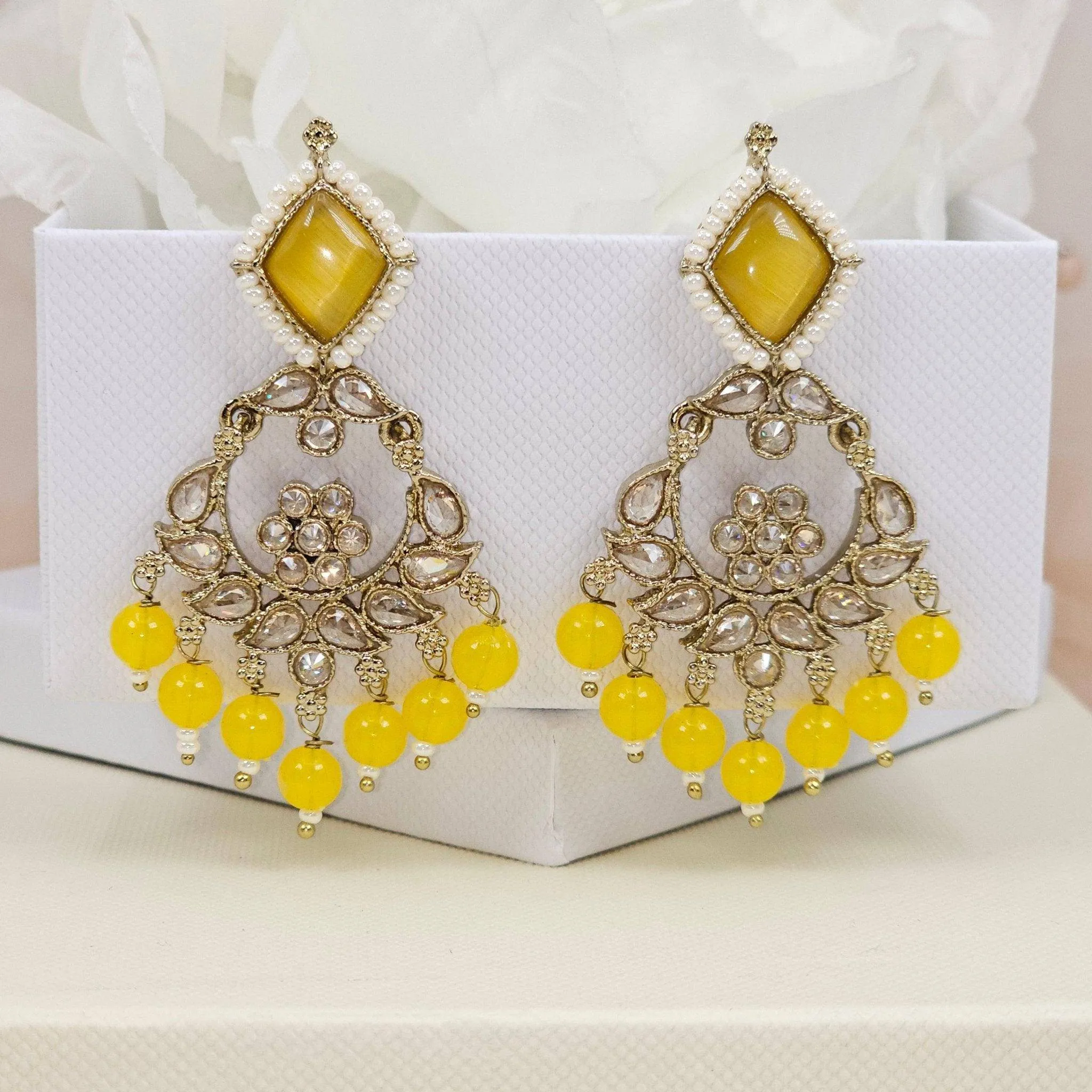 Heeramandi Gold Drop Earrings