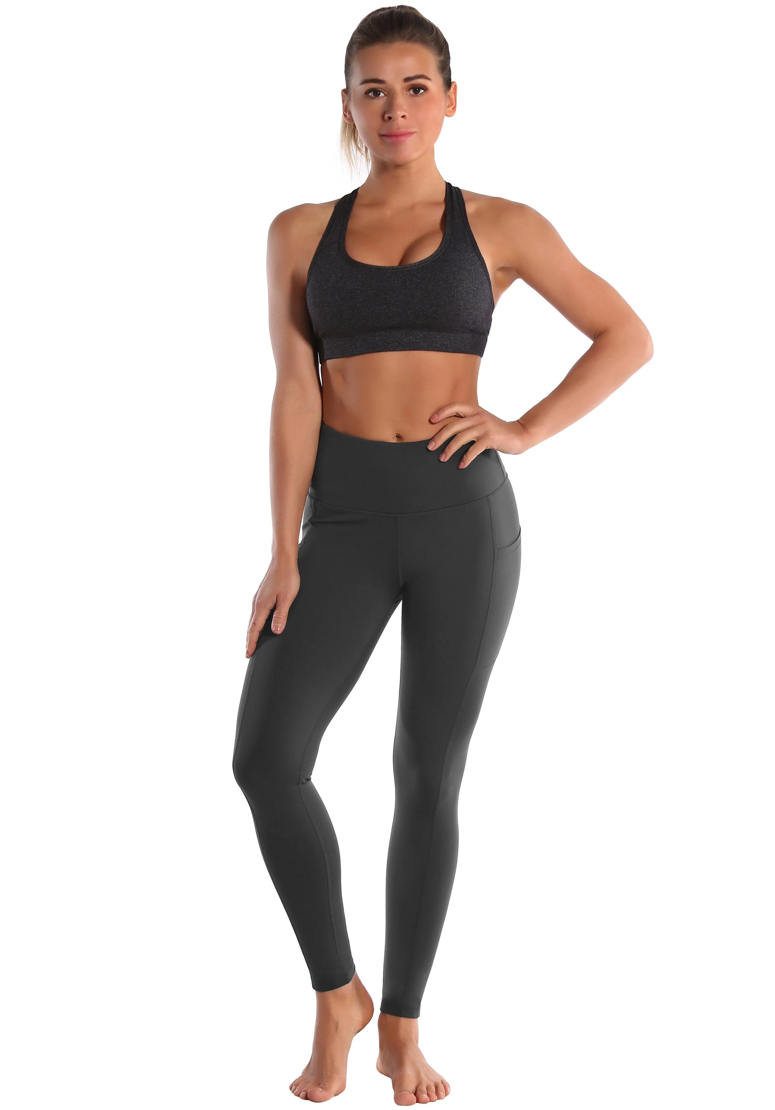 Hip Line Side Pockets Jogging Pants shadowcharcoal ins_Jogging