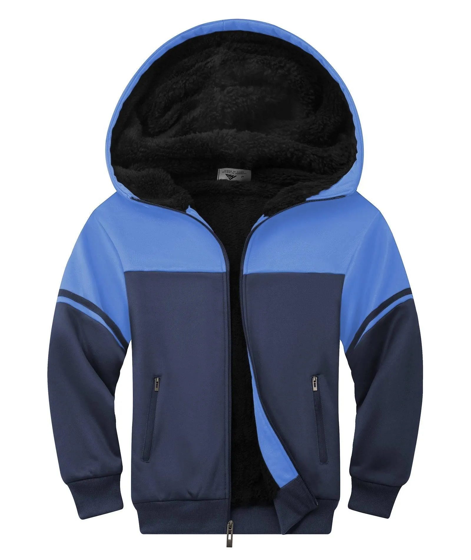 Kid's Fleece Zip-Up Hoodie With Two Pockets-ZPK005541