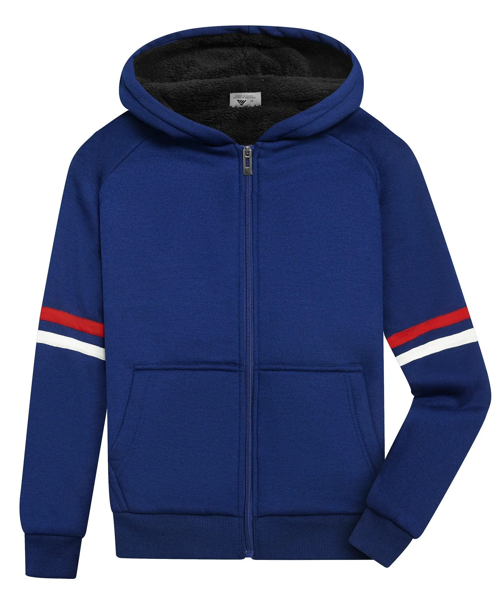 Kid's Full Zip Long Sleeve Fleece Hoodie-ZPK006519