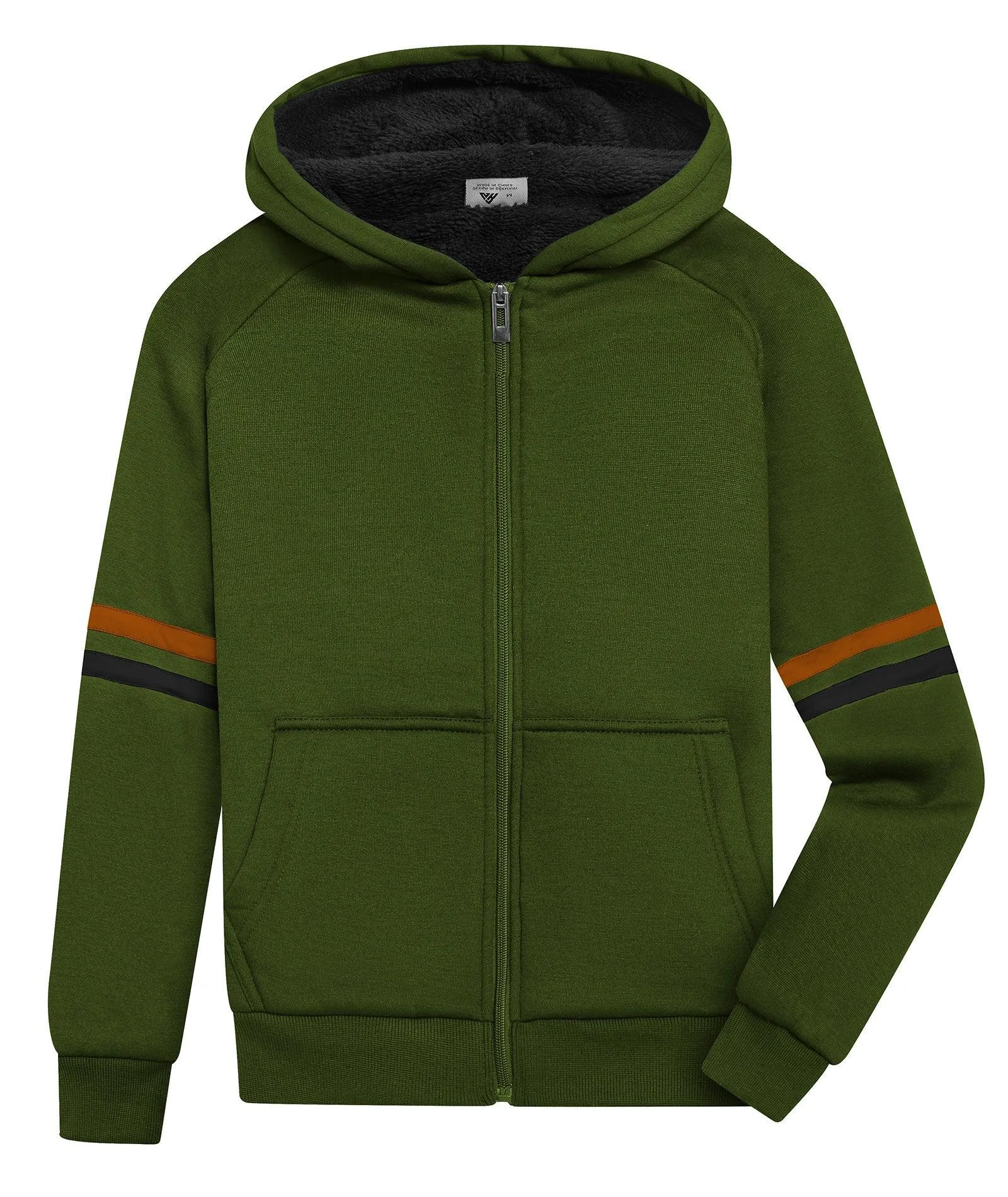 Kid's Full Zip Long Sleeve Fleece Hoodie-ZPK006519