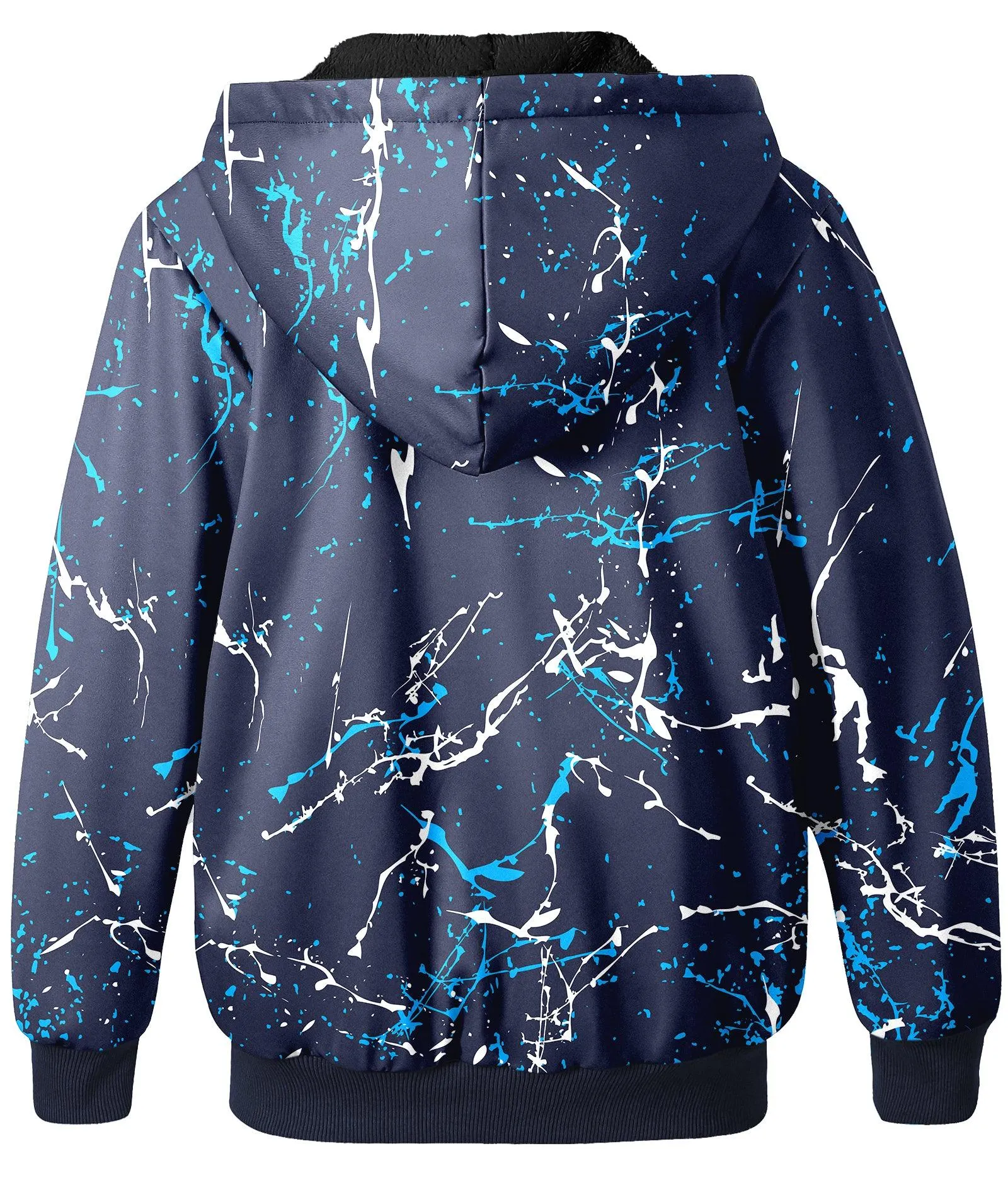 Kid's Printed Casual Zip-Up Fleece Hoodie-ZPK006233