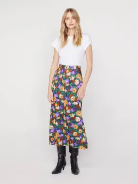 Laurel Iris Impressionist Floral Skirt