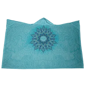 Light Mandala Hooded Blanket with Sherpa Lining