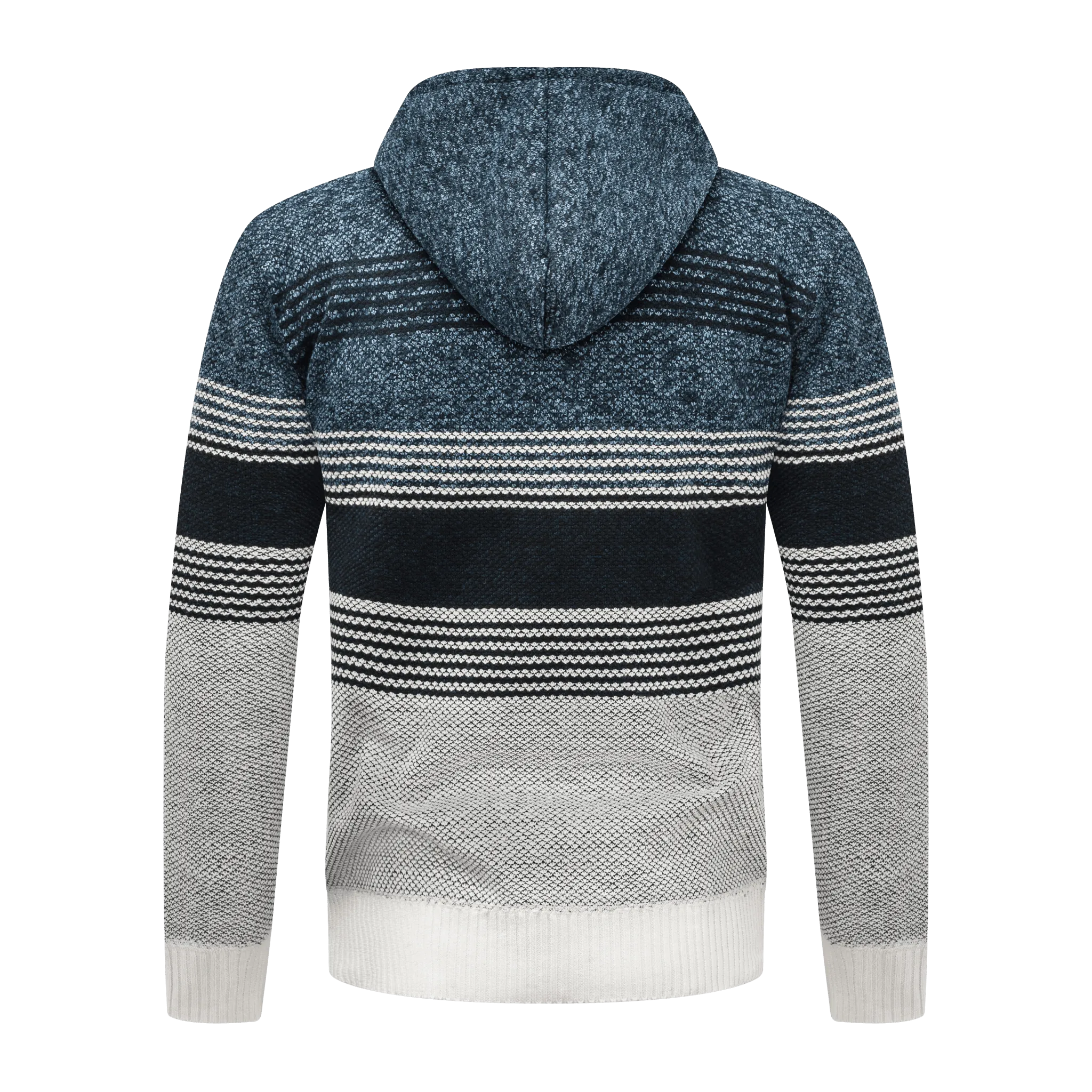 Men's Full Zipper Knitted Fleece Hoodie-ZPK006744