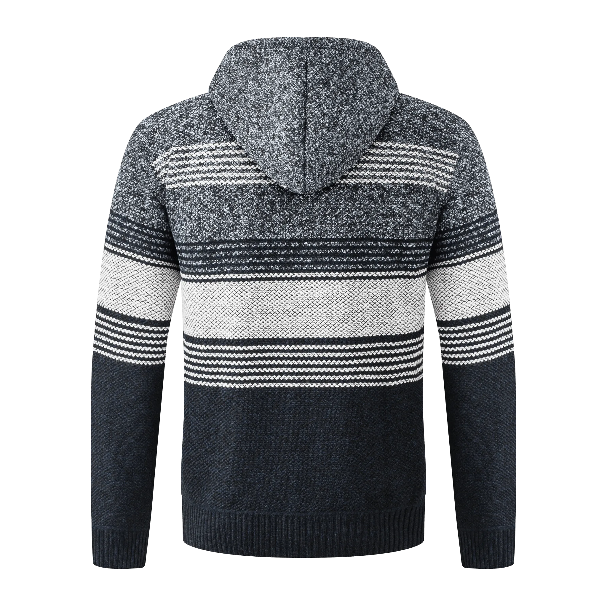 Men's Full Zipper Knitted Fleece Hoodie-ZPK006744