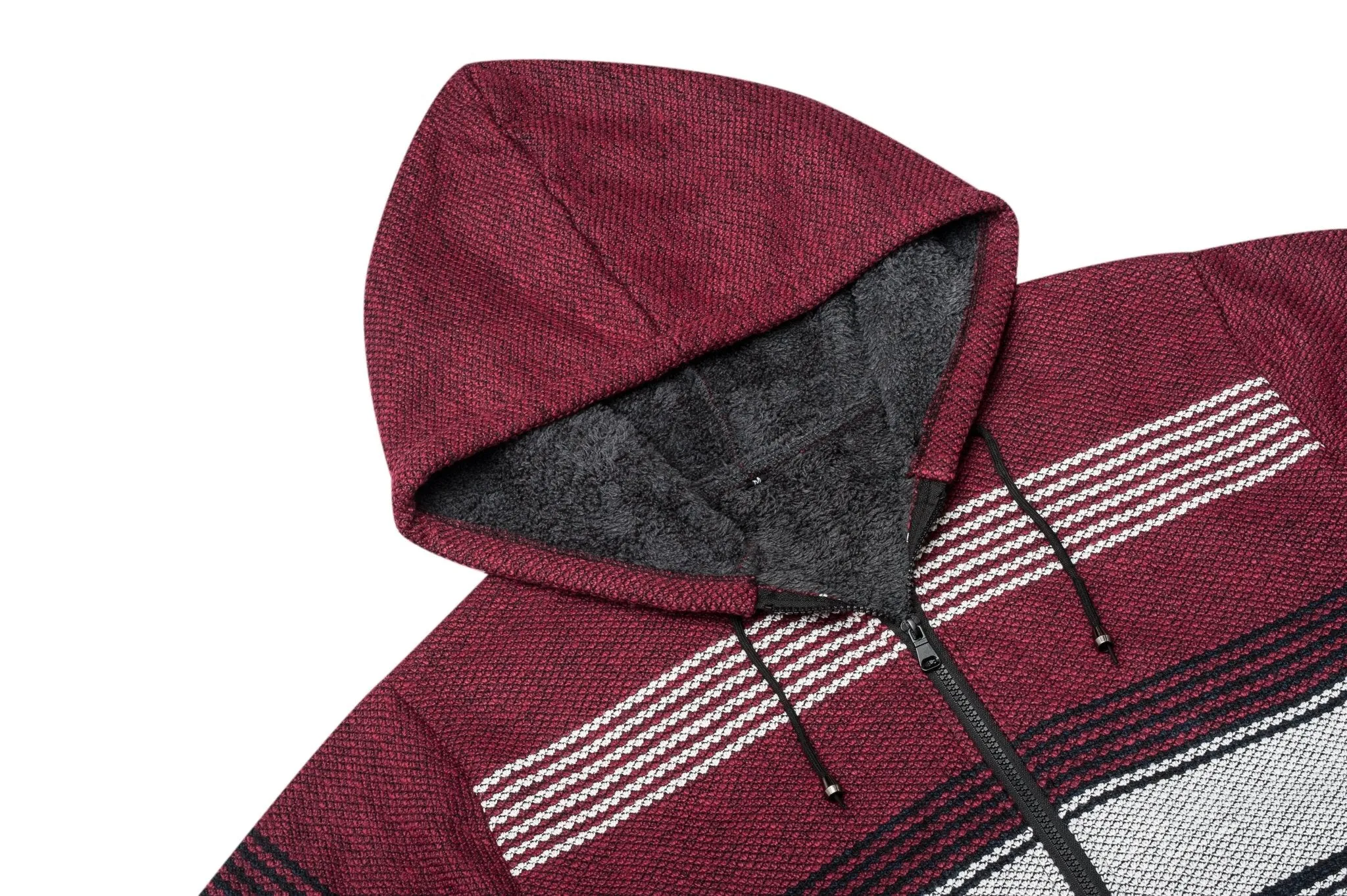 Men's Full Zipper Knitted Fleece Hoodie-ZPK006744