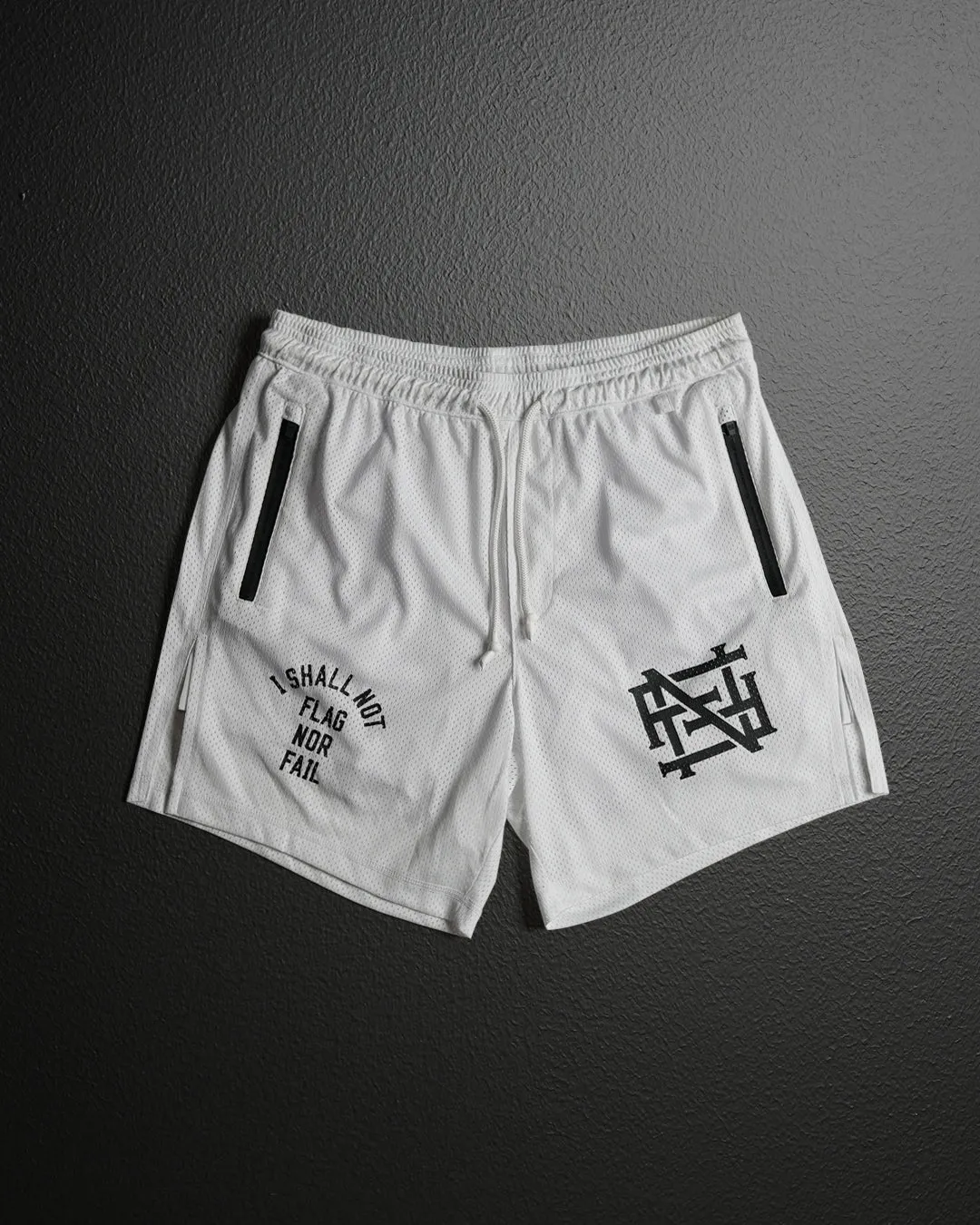 MENS MOMENTUM MESH SHORTS - WHITE