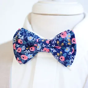 Men's Pre-Tied Bow Tie / Rosa In Navy