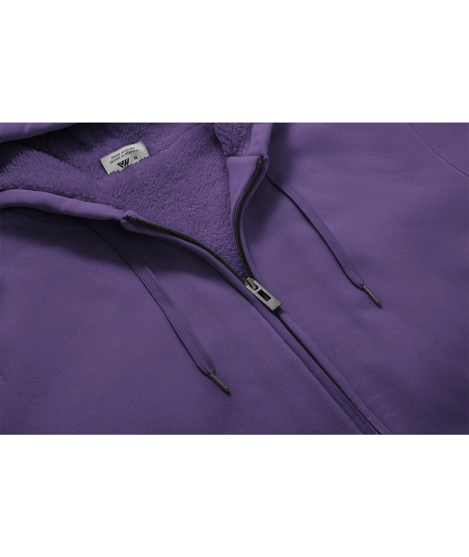 Men's Solid Color Sherpa Fleece Lined Hoodie-ZPK006403