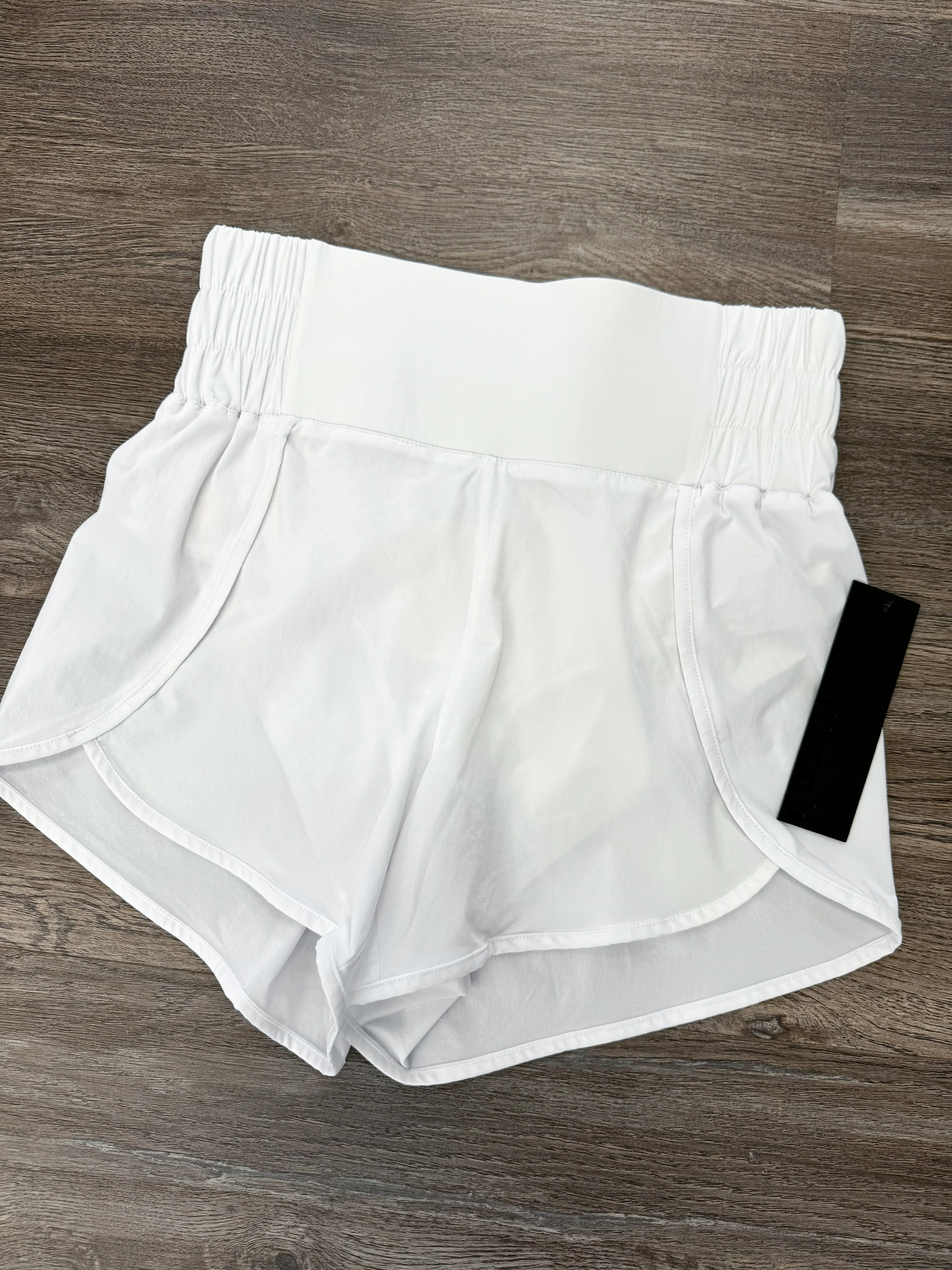 Mono B White Athleisure Split Shorts