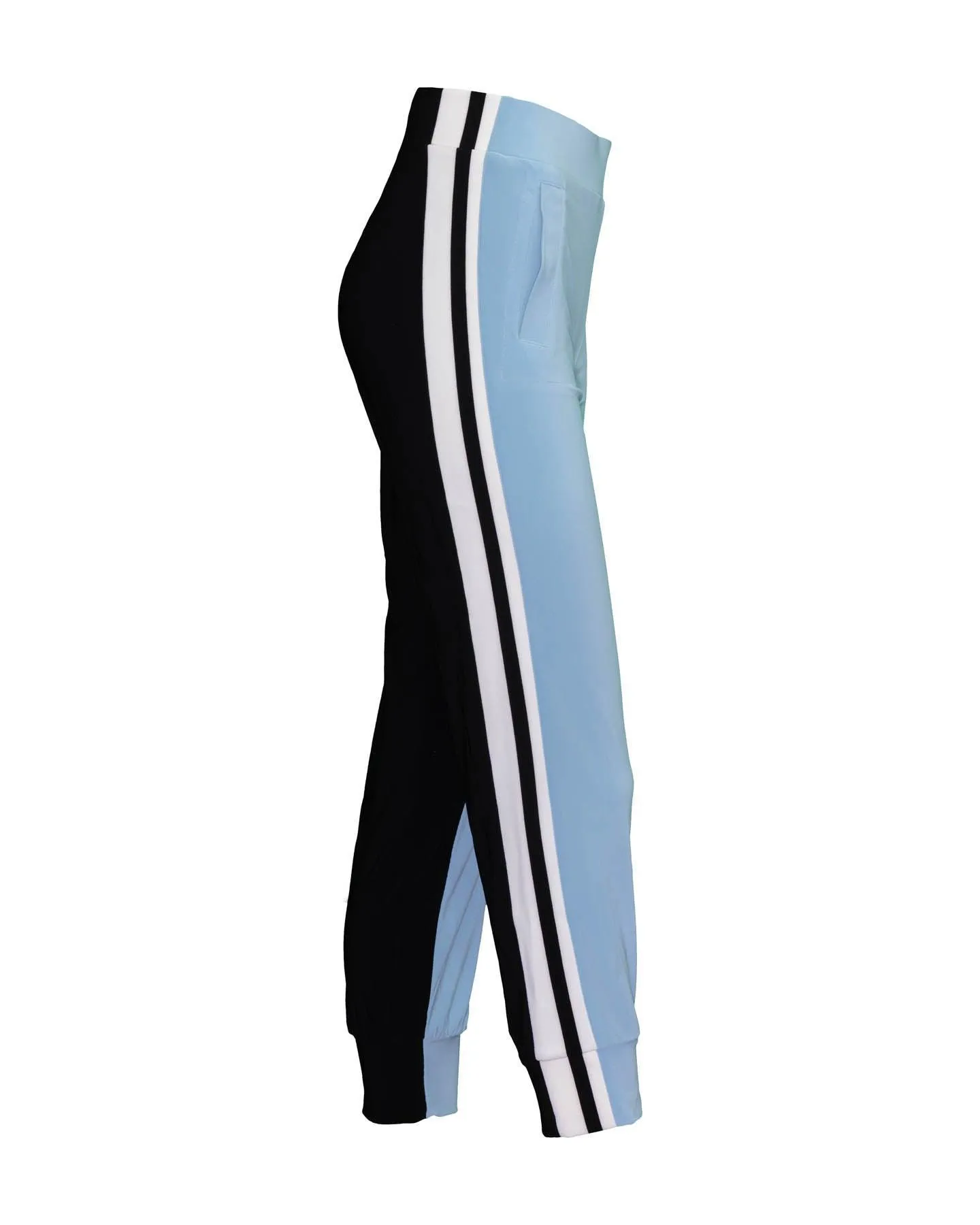 Norma Kamali Side Stripe Jog Pant Powder Blue