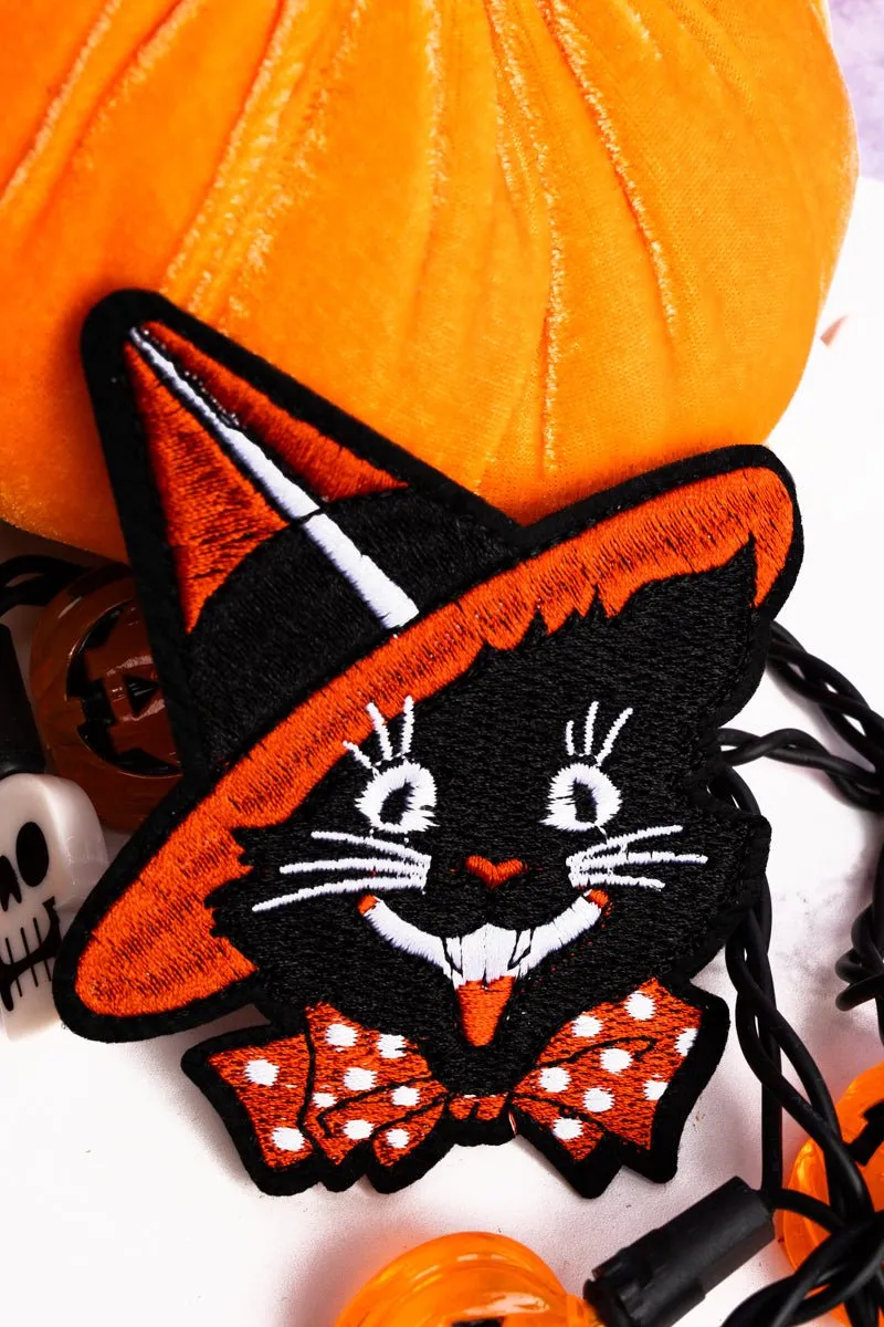 Purrfect Witch Large Embroidered Patch