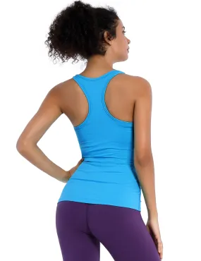 Racerback Athletic Tank Tops electricblue_yoga