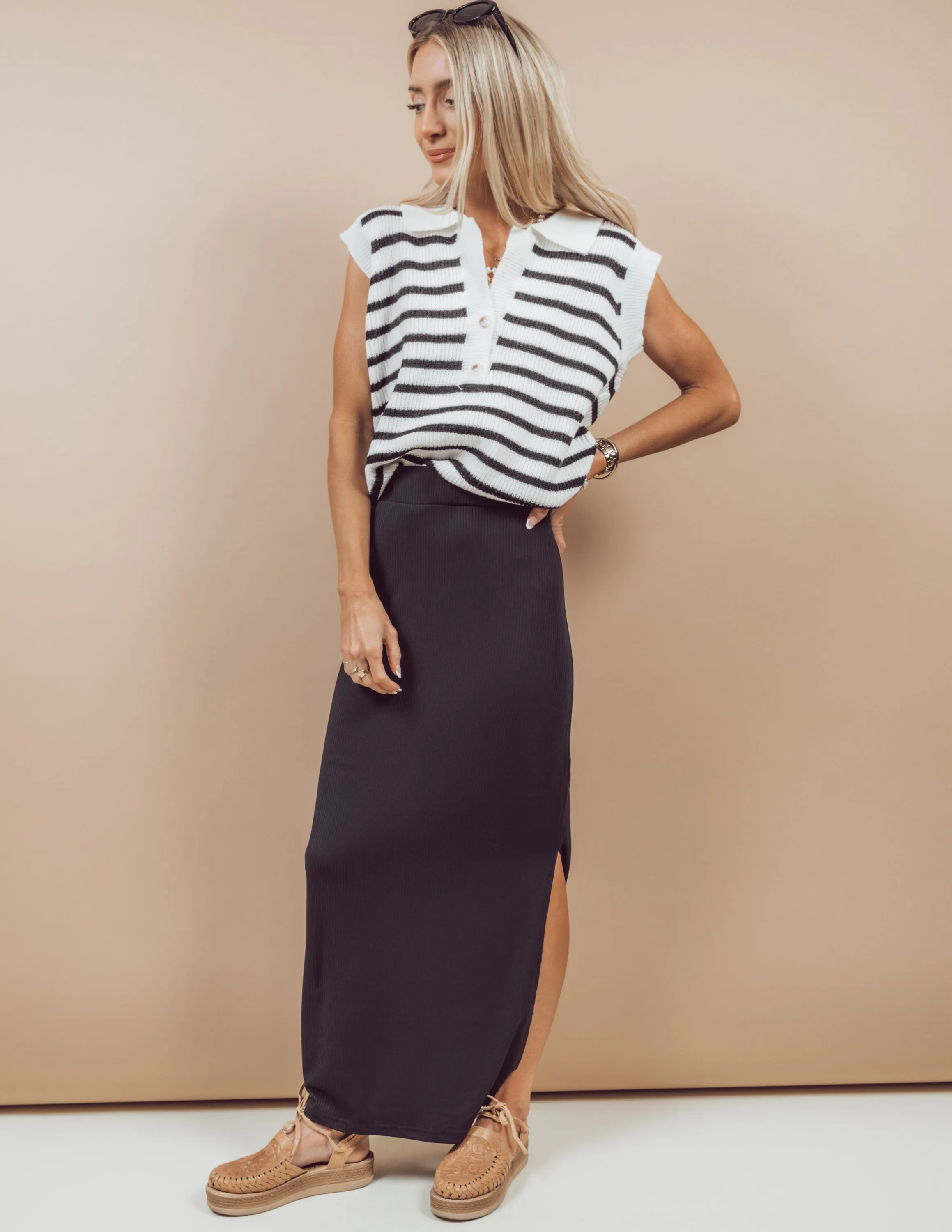 Sofie Ribbed Midi Skirt