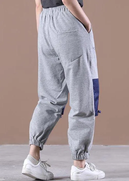 Stylish Grey Graphic Jogging Summer Cotton Pants