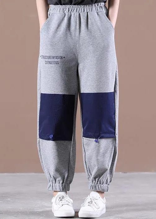 Stylish Grey Graphic Jogging Summer Cotton Pants