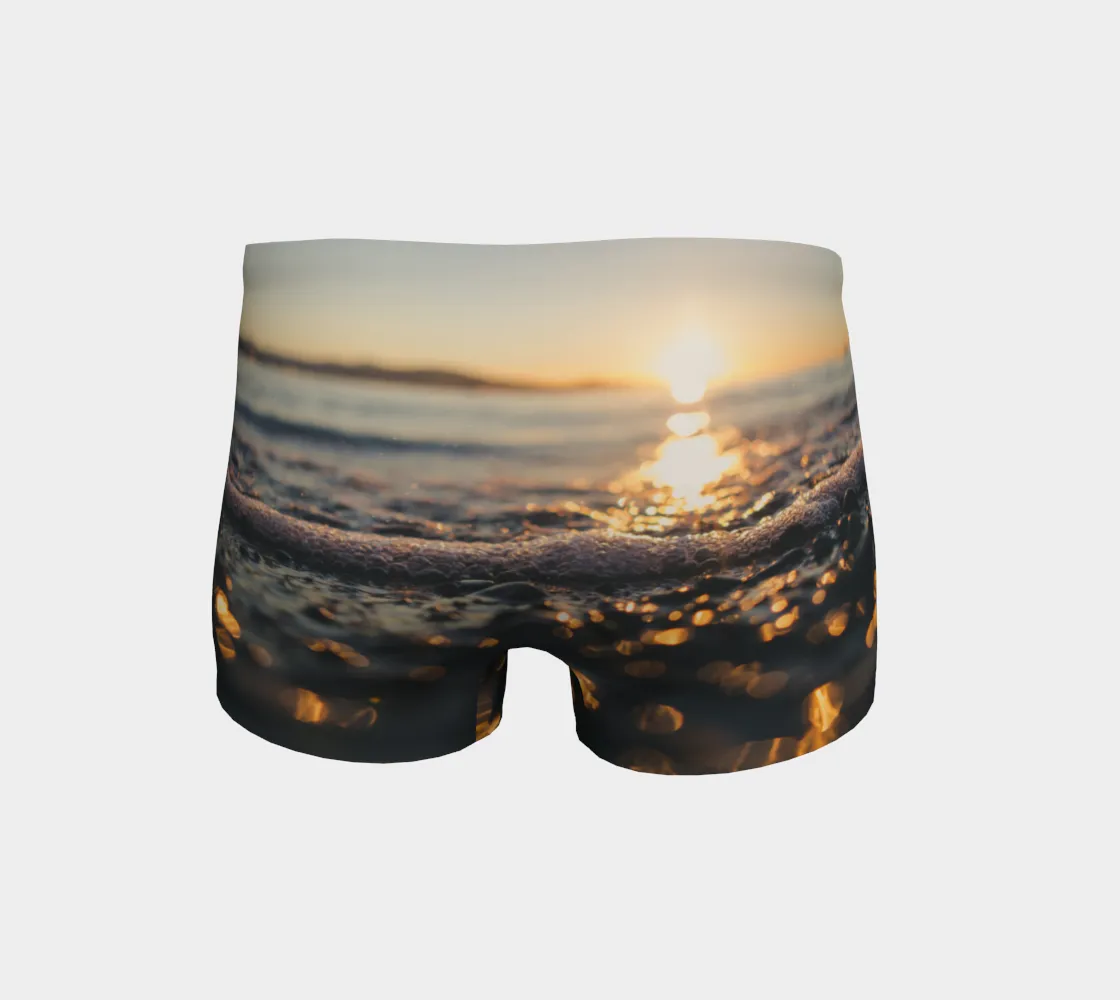 Sunset Sea Foam Workout Shorts