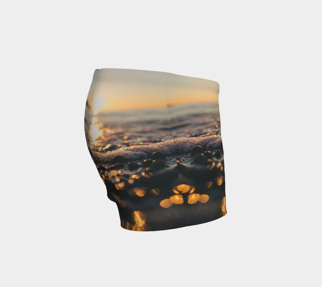 Sunset Sea Foam Workout Shorts