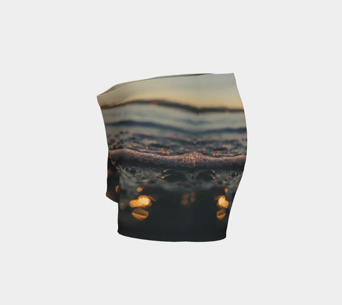 Sunset Sea Foam Workout Shorts