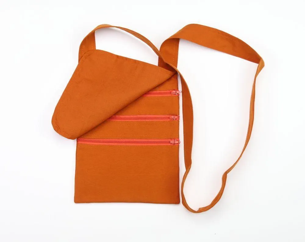 Tashi Delek Monk's Bag in Burnt Orange