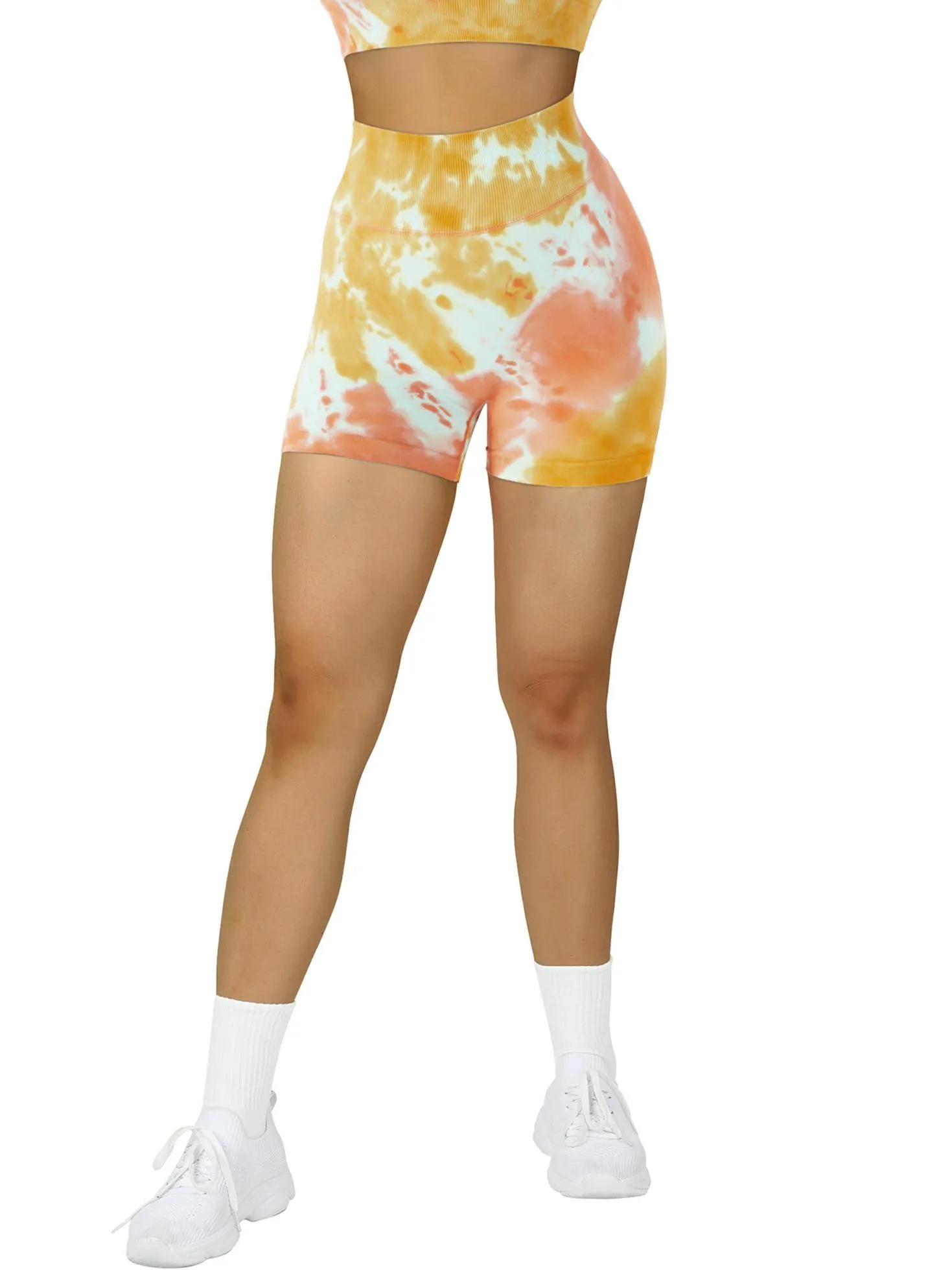 Tie Dye Seamless Scrunch 3'' Shorts