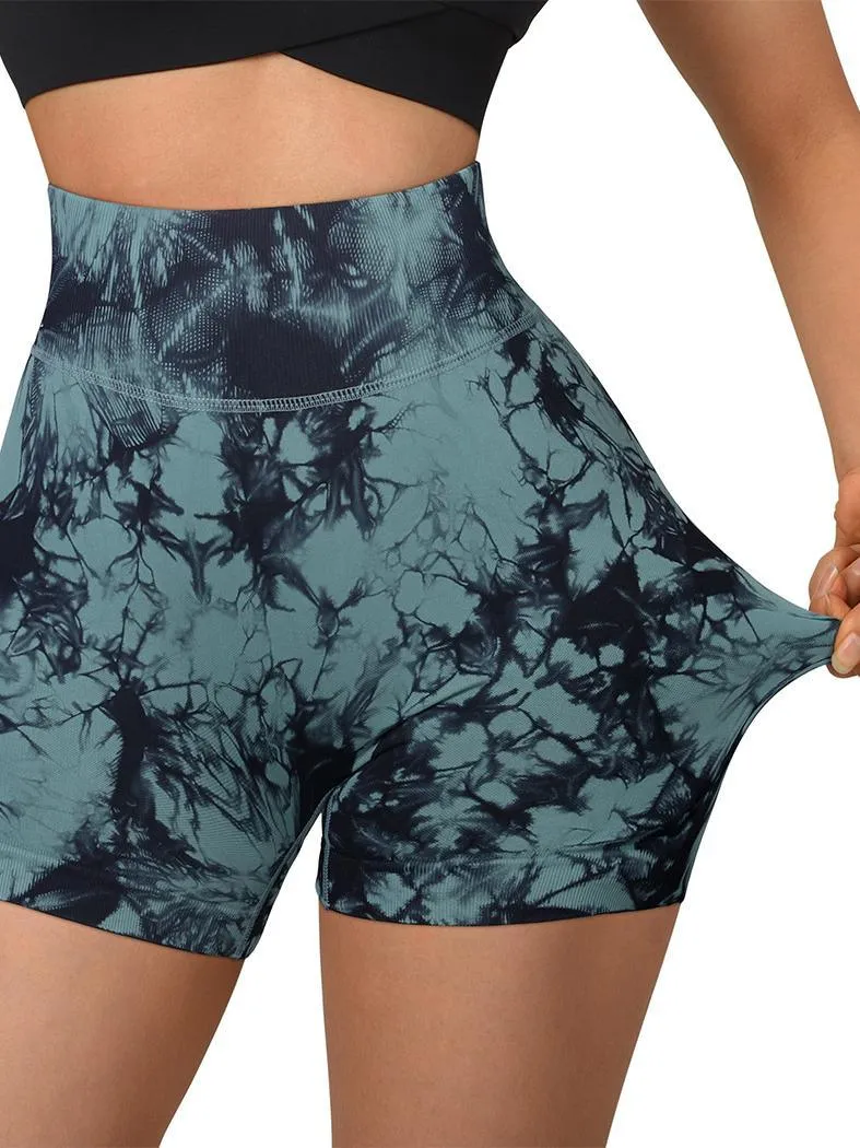 Tie Dye Seamless Scrunch 3'' Shorts