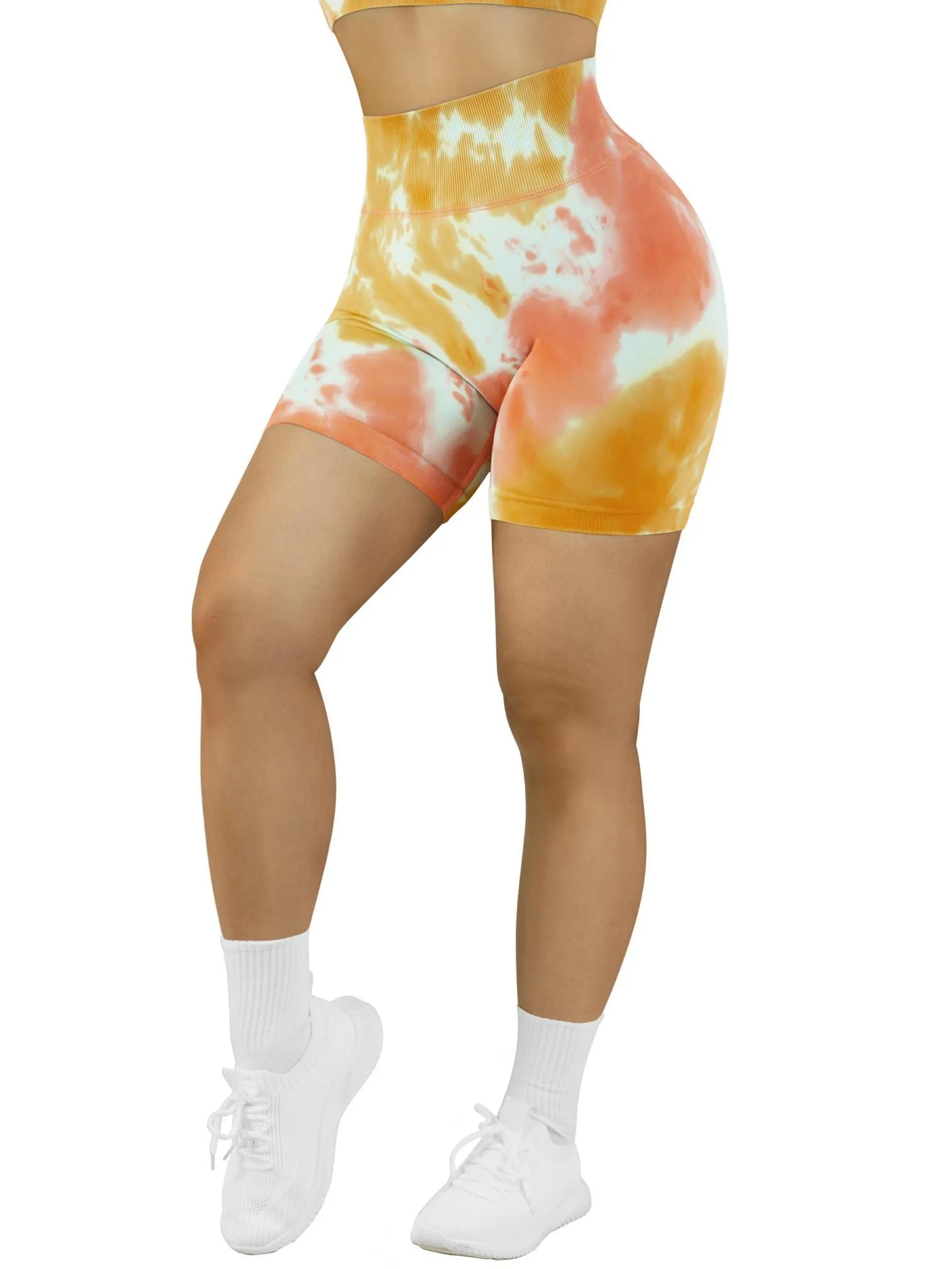 Tie Dye Seamless Scrunch 3'' Shorts