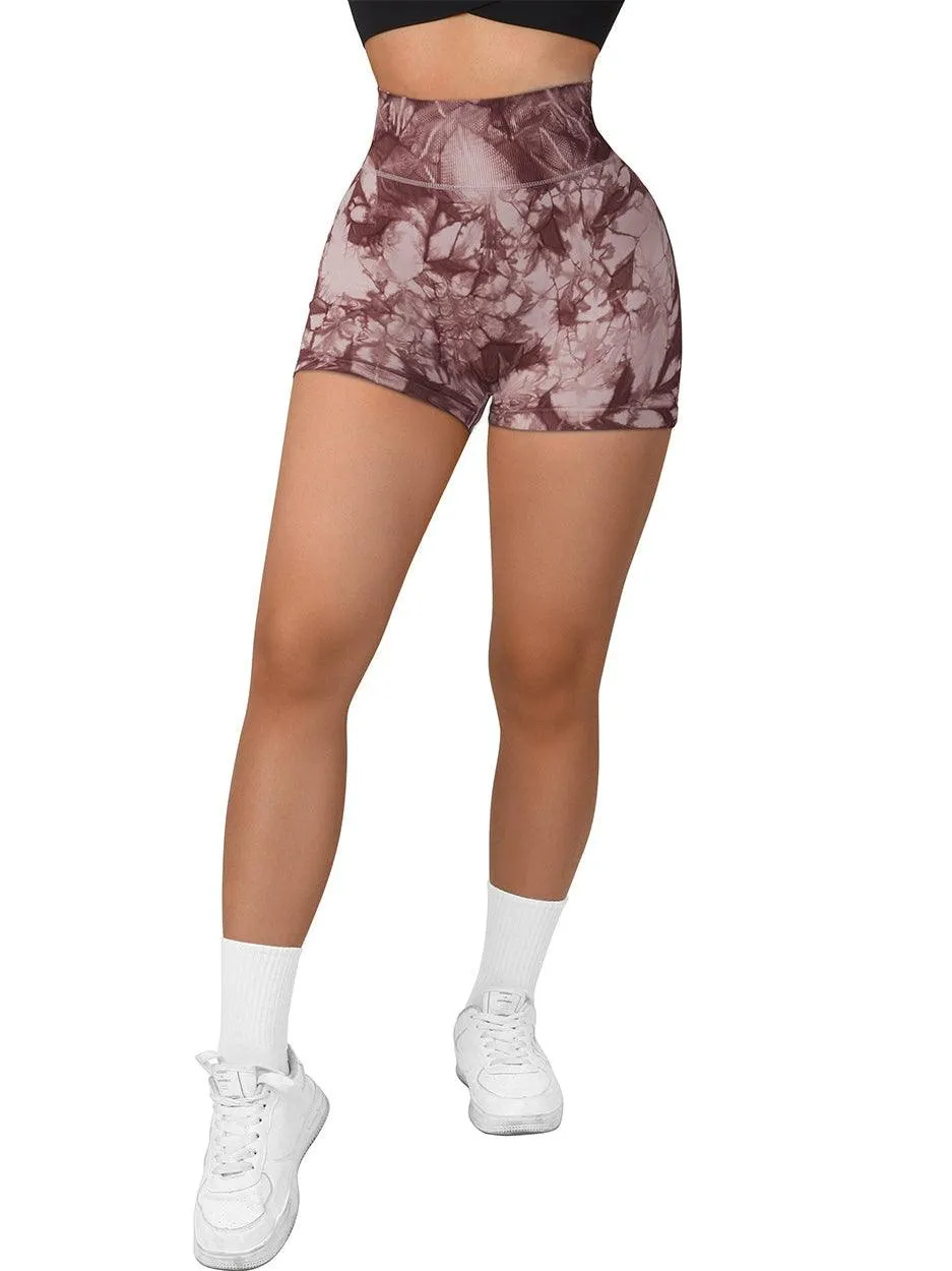 Tie Dye Seamless Scrunch 3'' Shorts