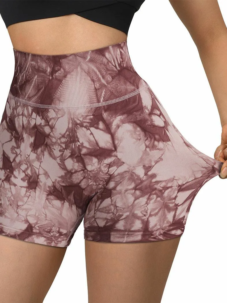 Tie Dye Seamless Scrunch 3'' Shorts