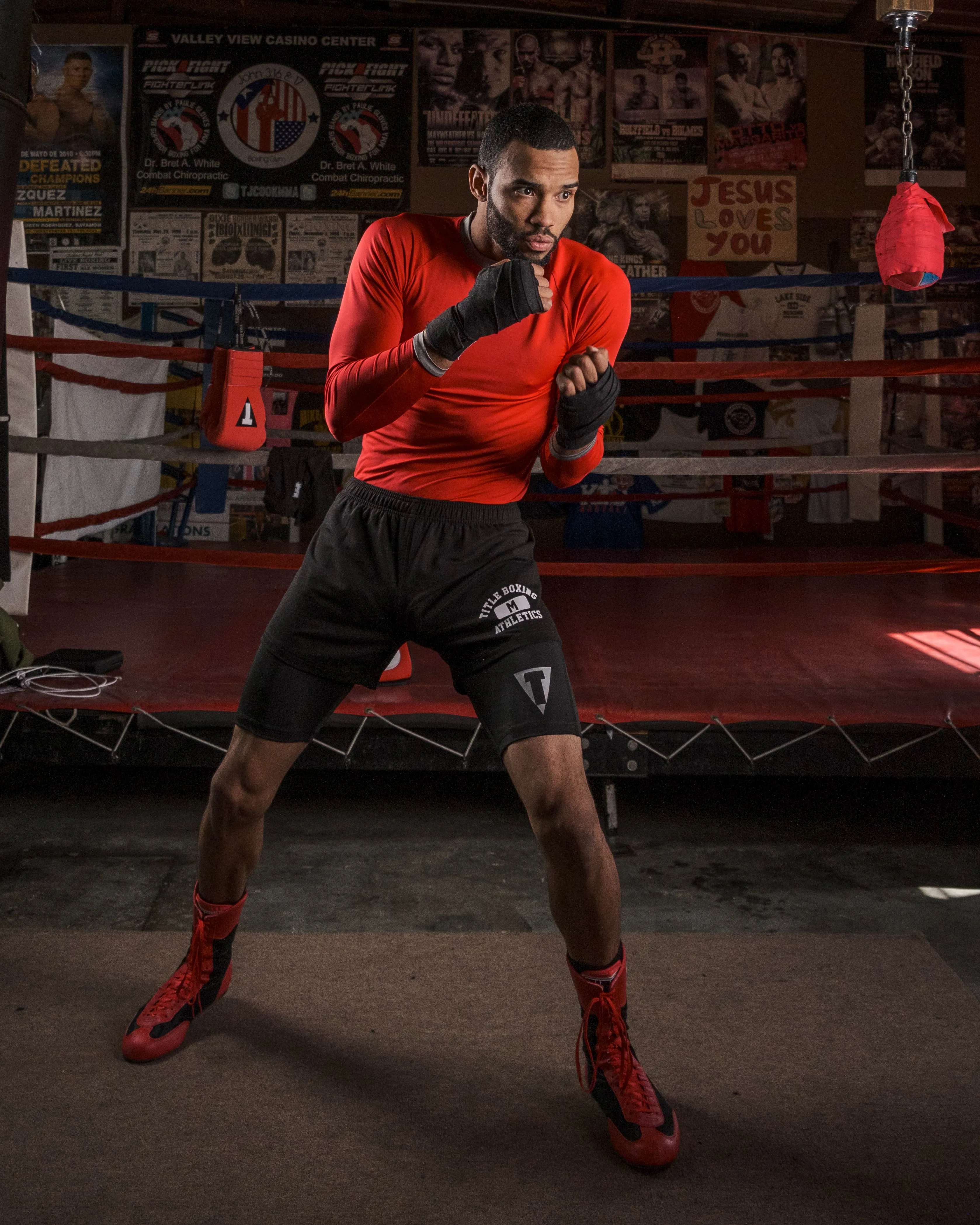 TITLE Boxing Pro Compress Defend Bike Shorts