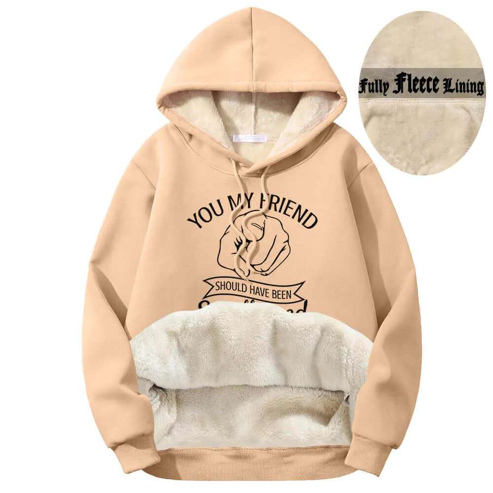 You My Friend Should Been Swallowed Fleece Sherpa Hoodie